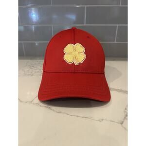 Black Clover Live Lucky Red Yellow Men Flex Fit Hat Size Small- Medium- EUC